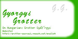 gyorgyi grotter business card